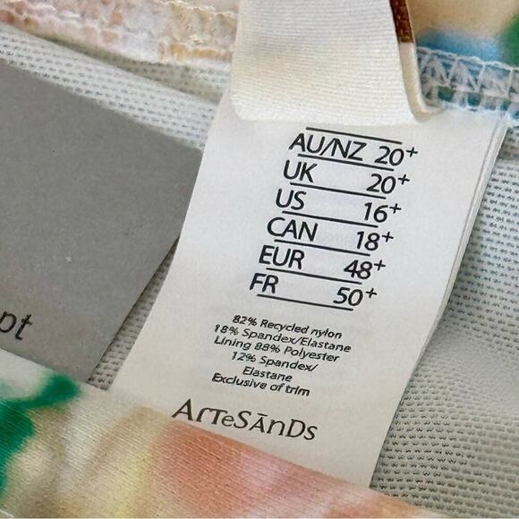 NWT 16 Artesands Odette Botticelli Floral Bikini High Waist Bottoms Swim Pant - Picture 8 of 10